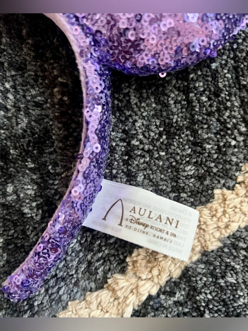 Disney Purple Plumeria Aulani Hawaii Resort Minnie Ears Disney Parks Headband - Picture 3 of 5